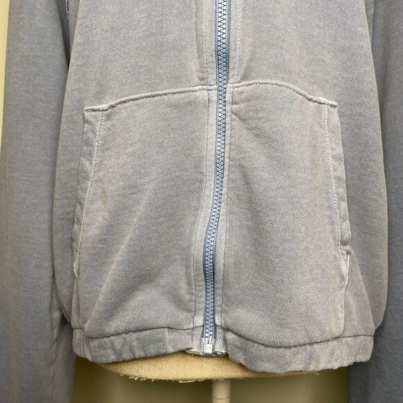 Fabletics Austin Bell Sleeve Jacket Zip Up Terry Cloth True Indigo Dark Large - Picture 7 of 12